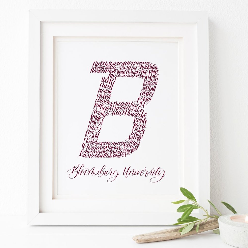 Bloomsburg University Word Art